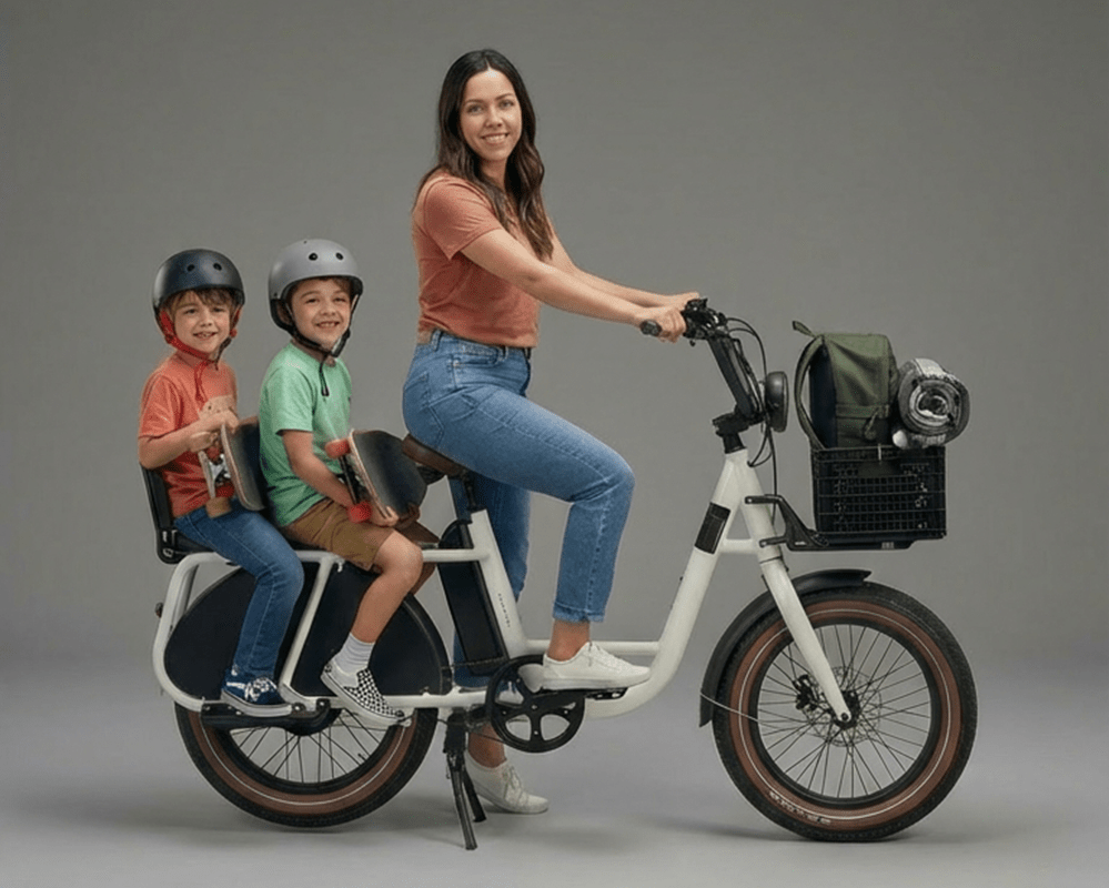 Brinckers Buddy Longtail E-Bike in Weiß